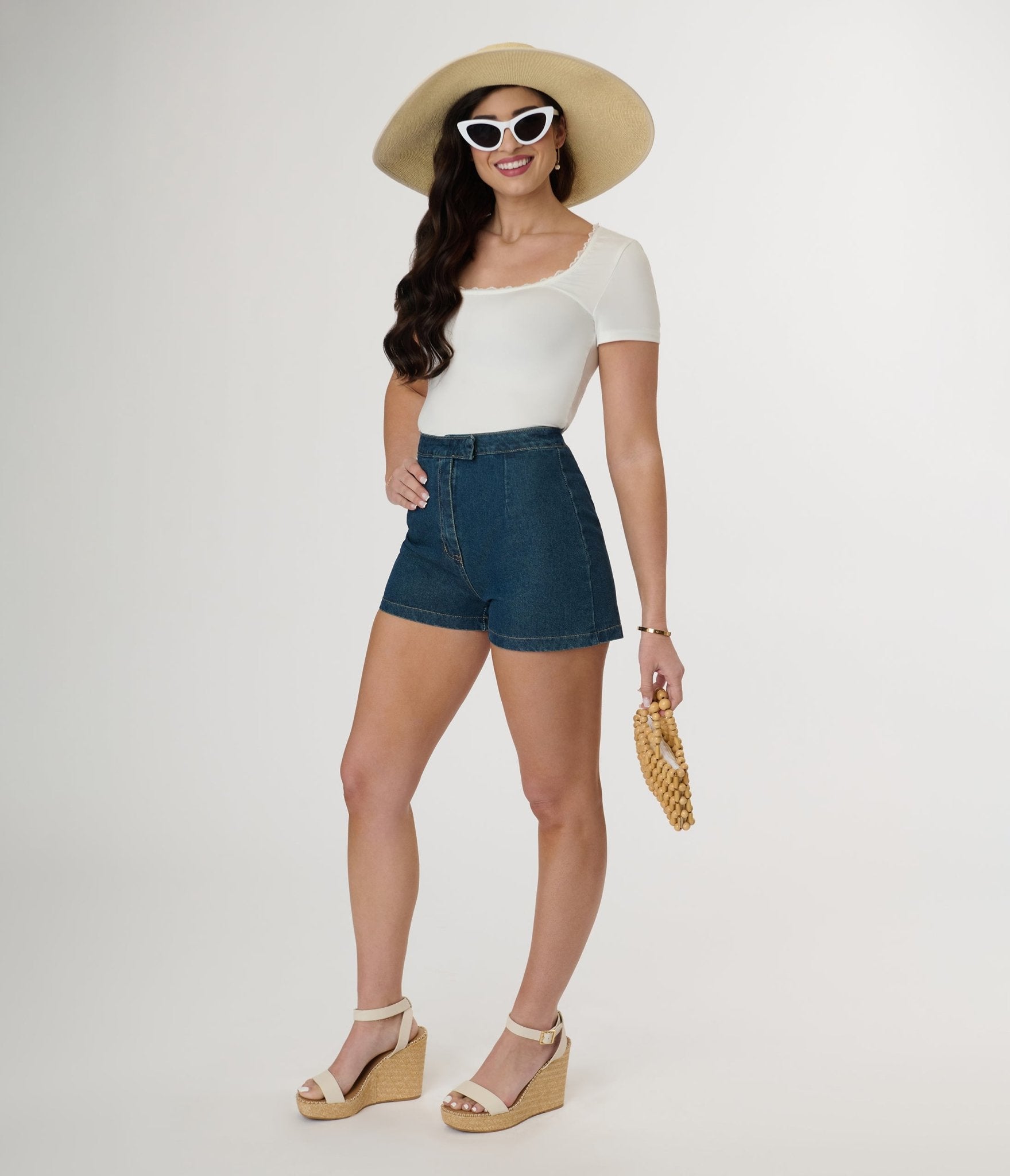 White Lace Crop Top - Unique Vintage - Womens, TOPS, SHIRTS