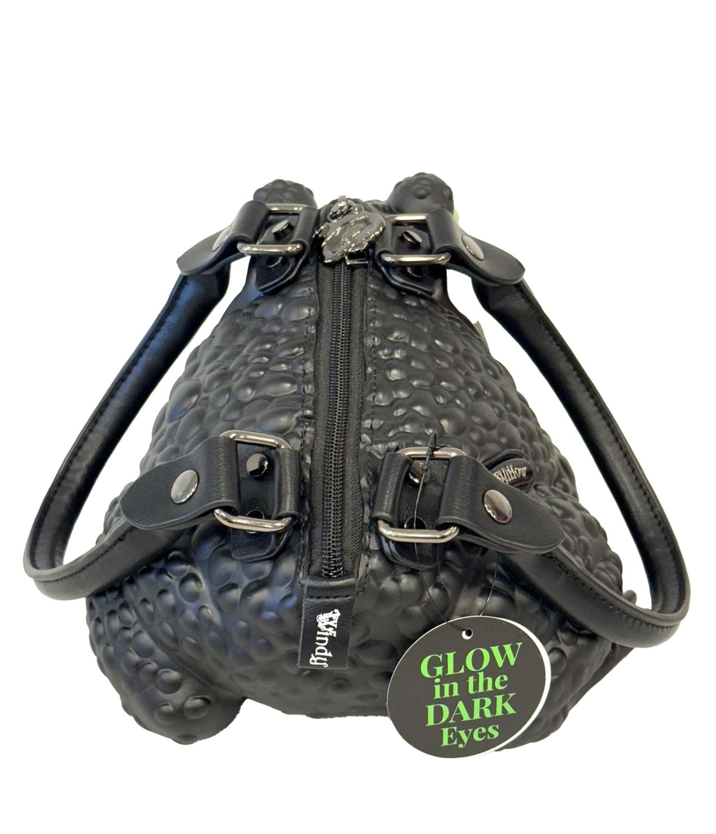 Windy Willow Black & Green Glow in the Dark Eye Toad Bag - Unique Vintage - Womens, ACCESSORIES, HANDBAGS