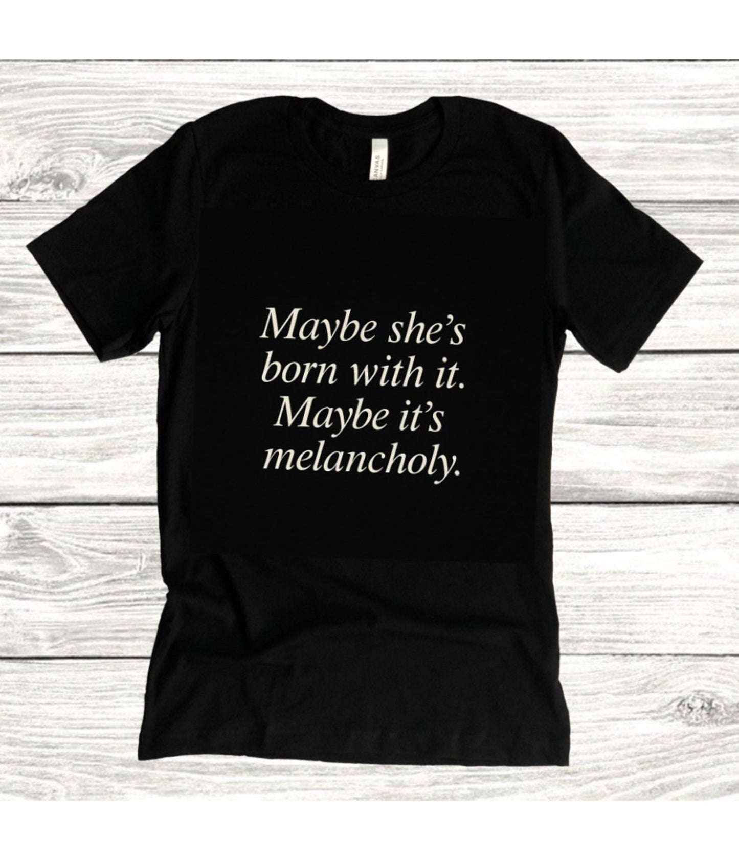 Witchwood Bags 90s Style Maybe She's Born With It Unisex Graphic Tee - Unique Vintage - Womens, GRAPHIC TEES, TEES