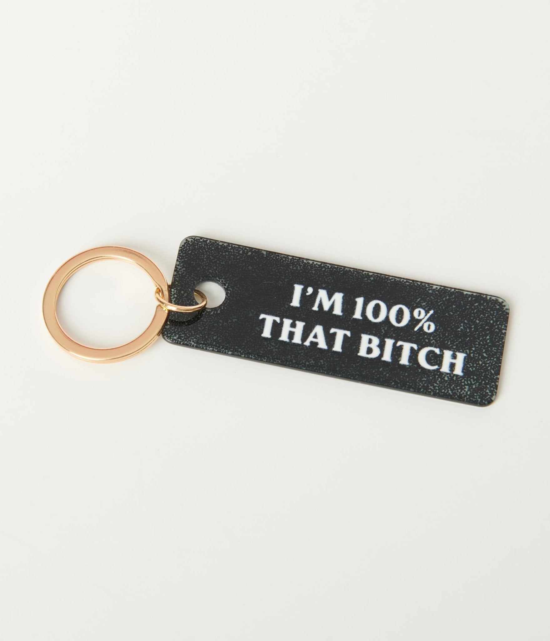 100 Percent That Bitch Keychain - Unique Vintage - Womens, ACCESSORIES, GIFTS/HOME
