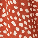 1970s Rust & Cream Animal Print Midi Dress