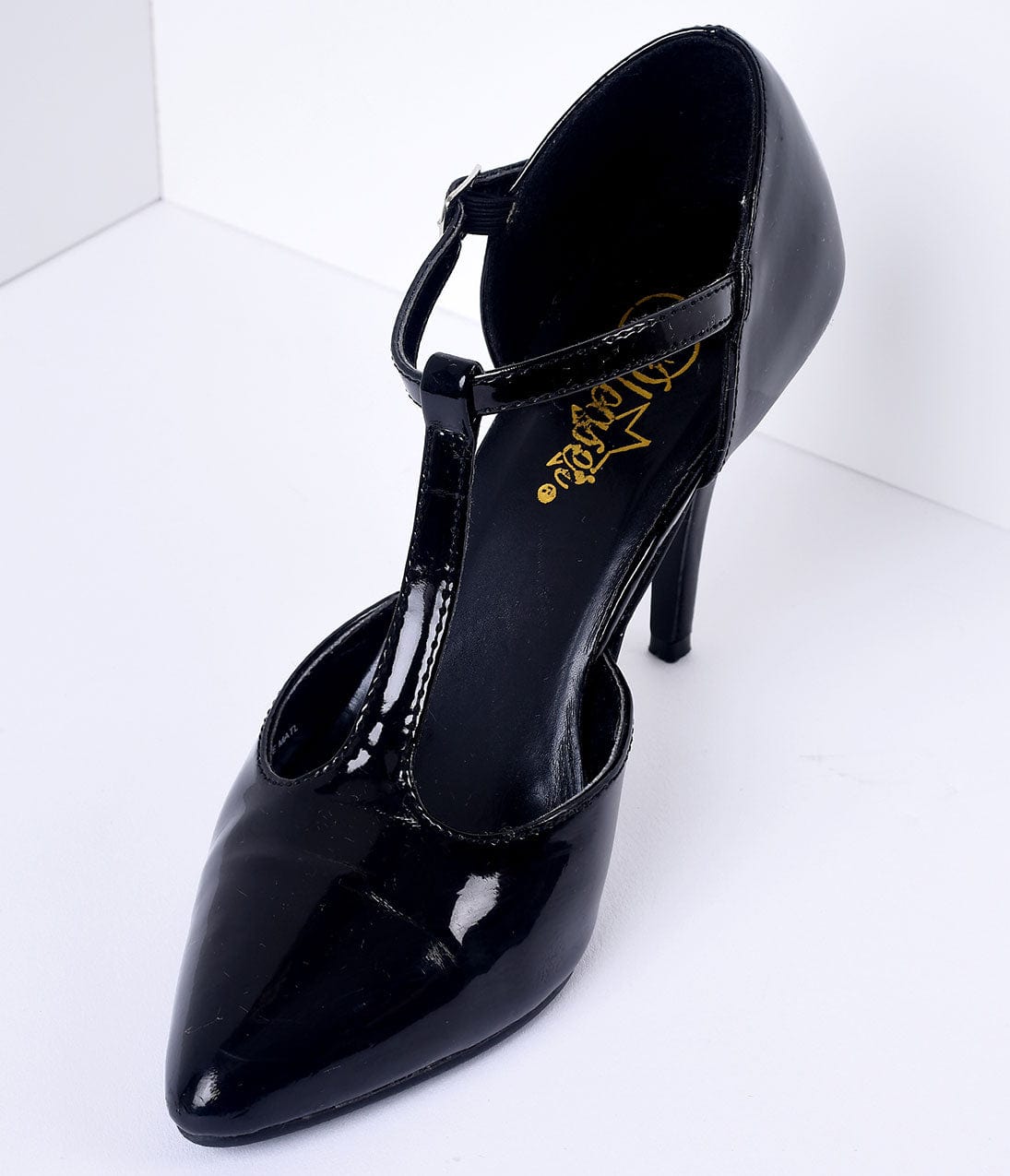 1920s Style Black T - Strap Heels - Unique Vintage - T - Straps