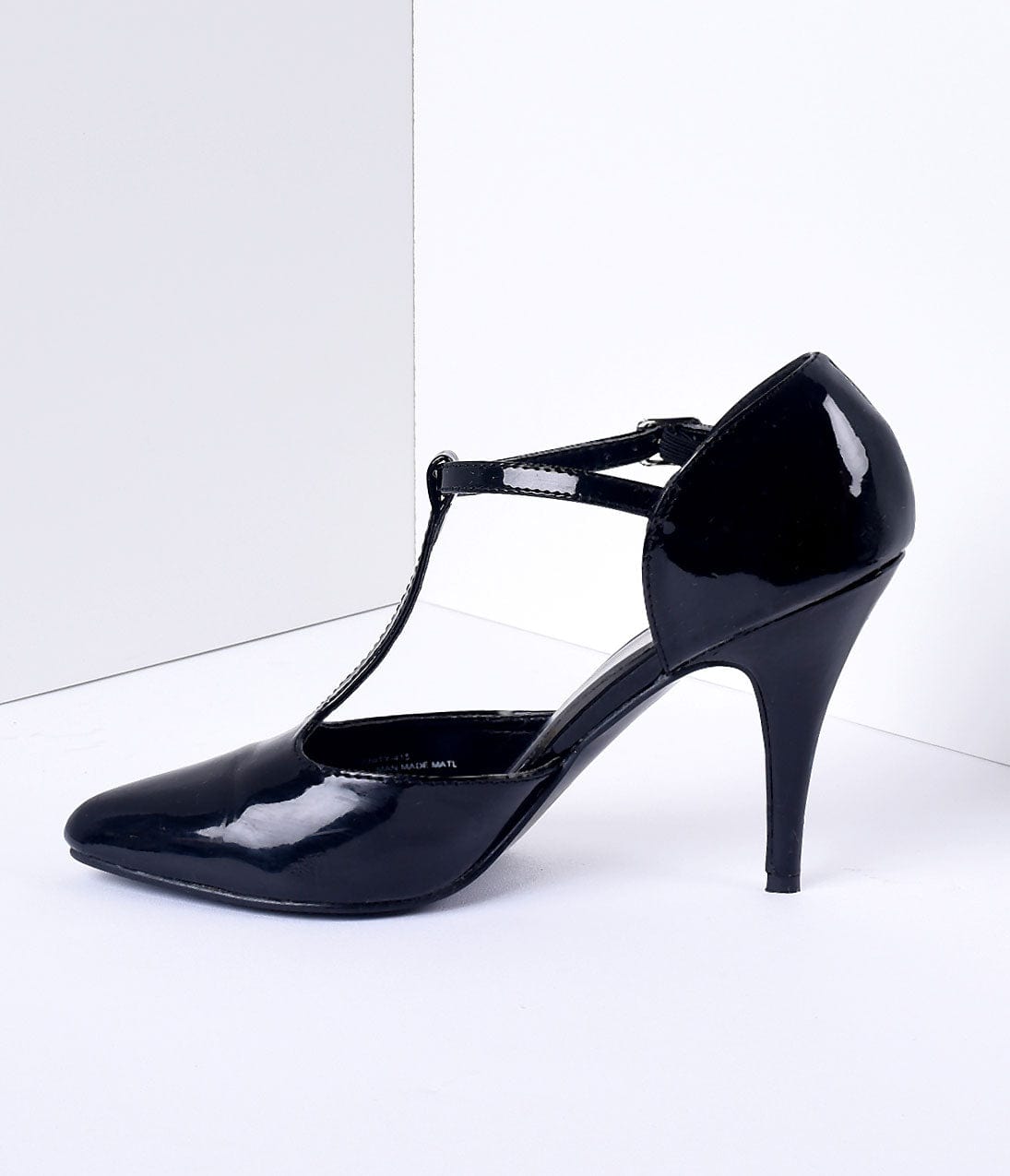 1920s Style Black T - Strap Heels - Unique Vintage - T - Straps