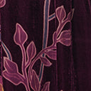 Unique Vintage Plus Size 1960s Purple Floral Burnout Velvet Maxi Dress