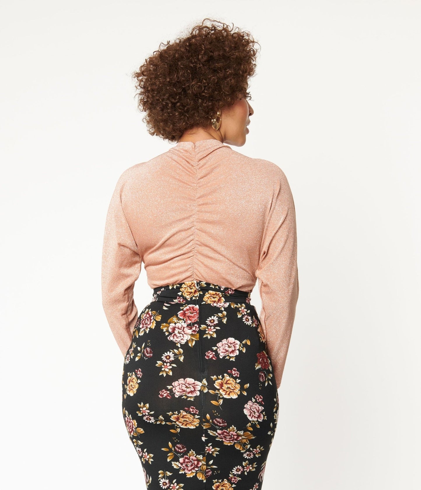 Apricot Blush Sparkle Dolman Top - Unique Vintage - Womens, TOPS, KNIT TOPS