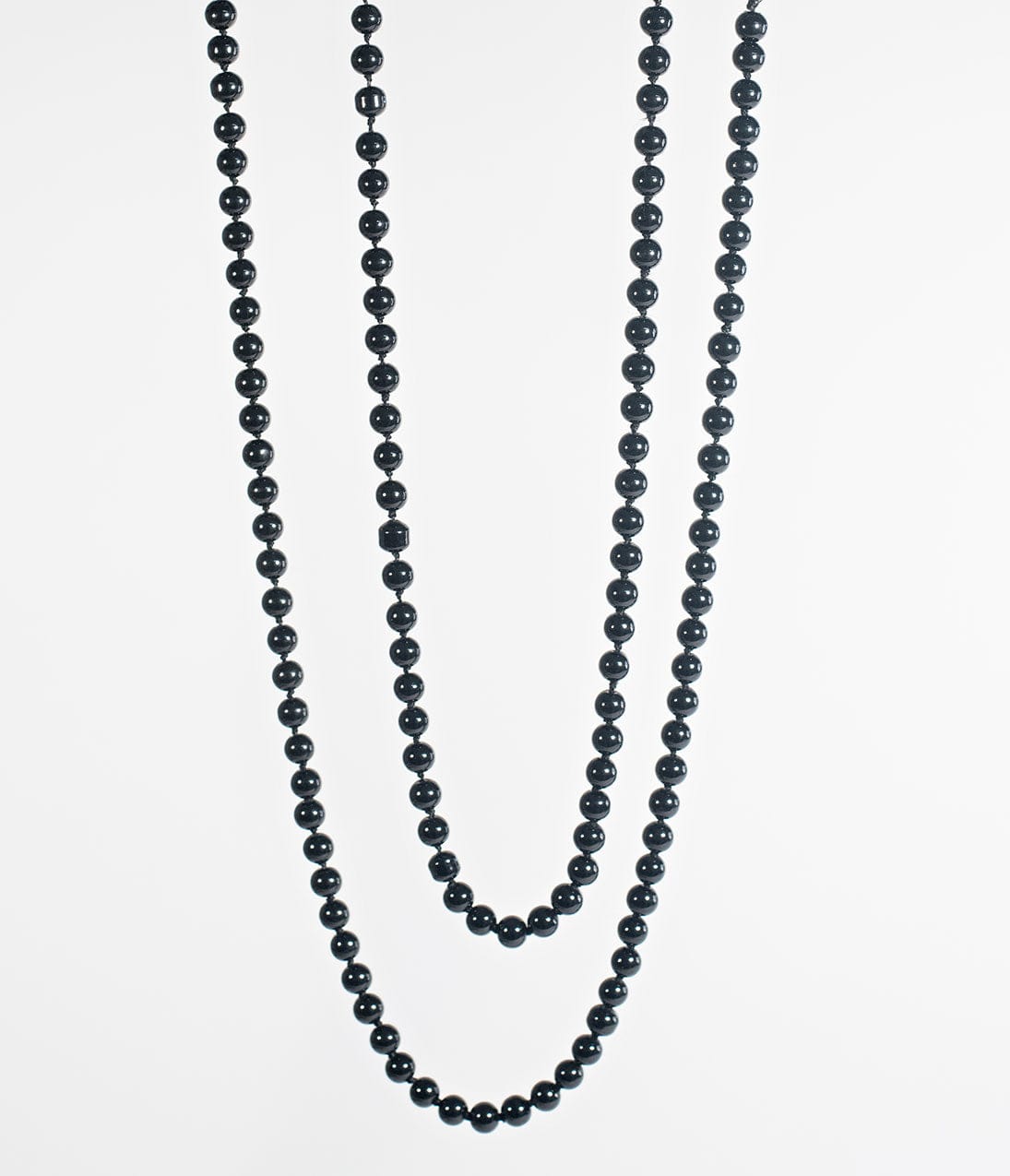 Black 60" Long Pearl Necklace - Unique Vintage - Womens, ACCESSORIES, JEWELRY
