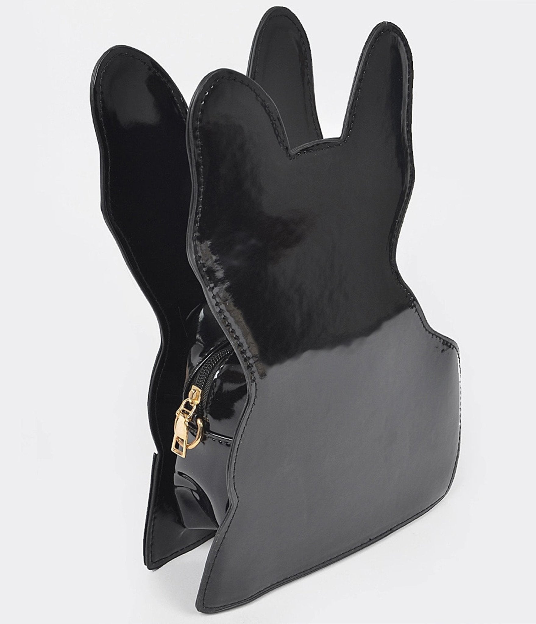 Black Puppy Leatherette Crossbody Bag - Unique Vintage - Womens, ACCESSORIES, HANDBAGS