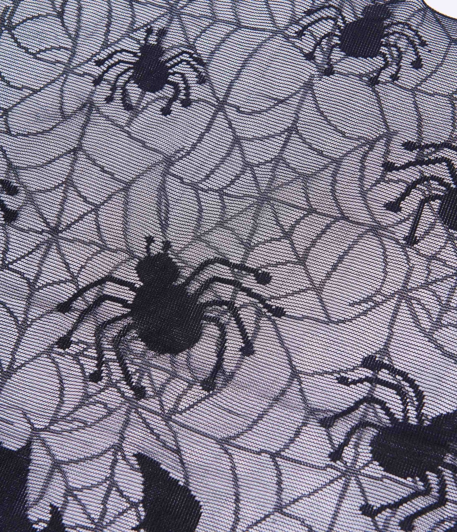 Black Spiderweb Lamp Shade - Unique Vintage - Womens, HALLOWEEN, ACCESSORIES