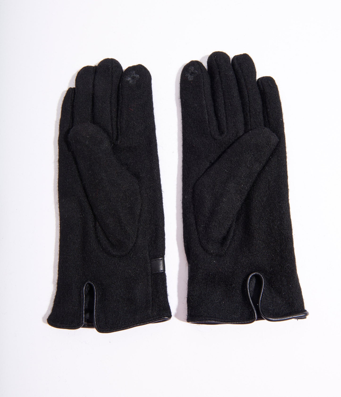 Black Wool Texting Gloves - Unique Vintage - Womens, ACCESSORIES, GLOVES/SCARVES