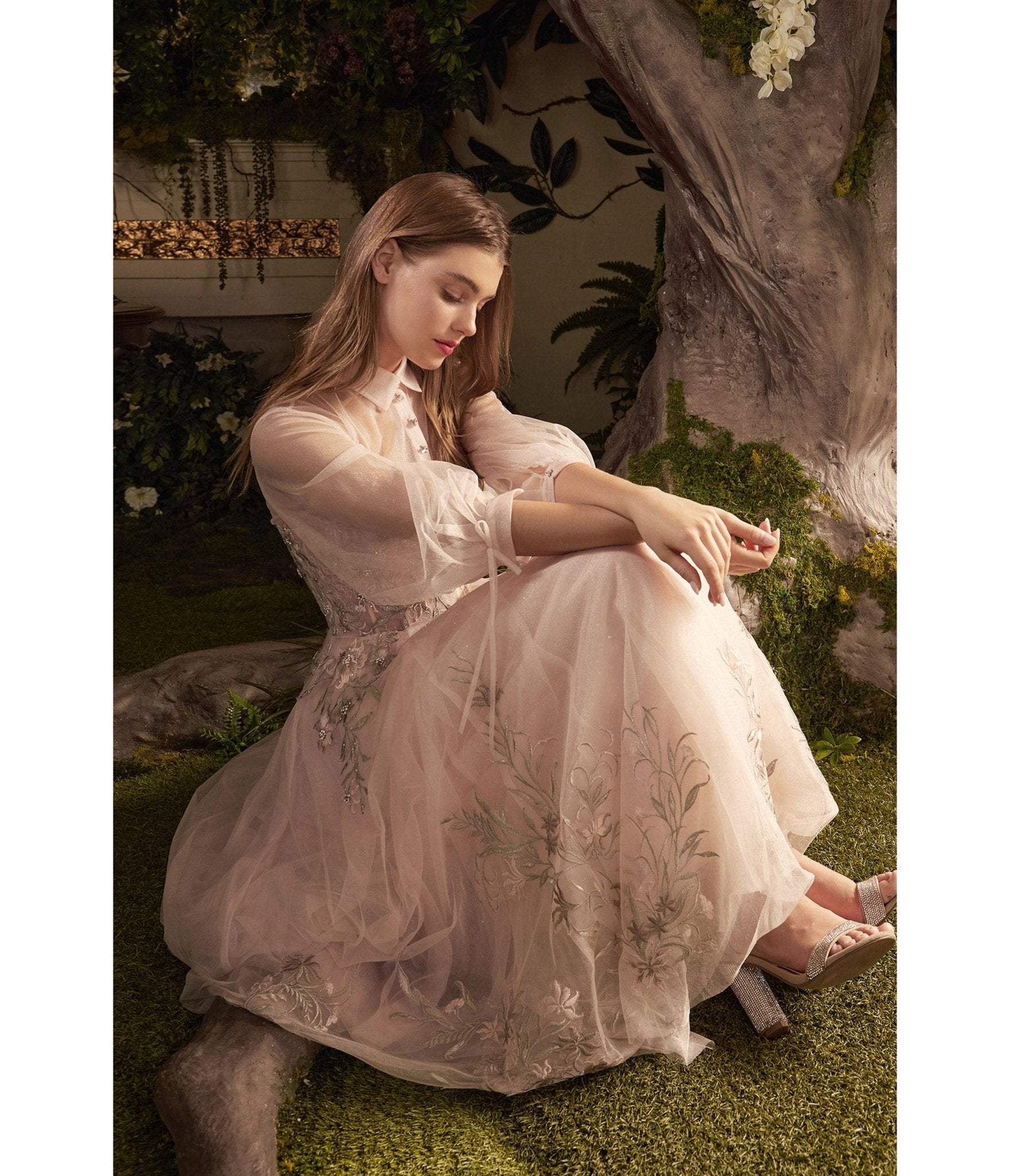 Blush Duchesa Homecoming Dress - Unique Vintage - Womens, DRESSES, PROM AND SPECIAL OCCASION