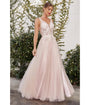 Cinderella Divine  Blush Lace Tulle Bridesmaid Gown