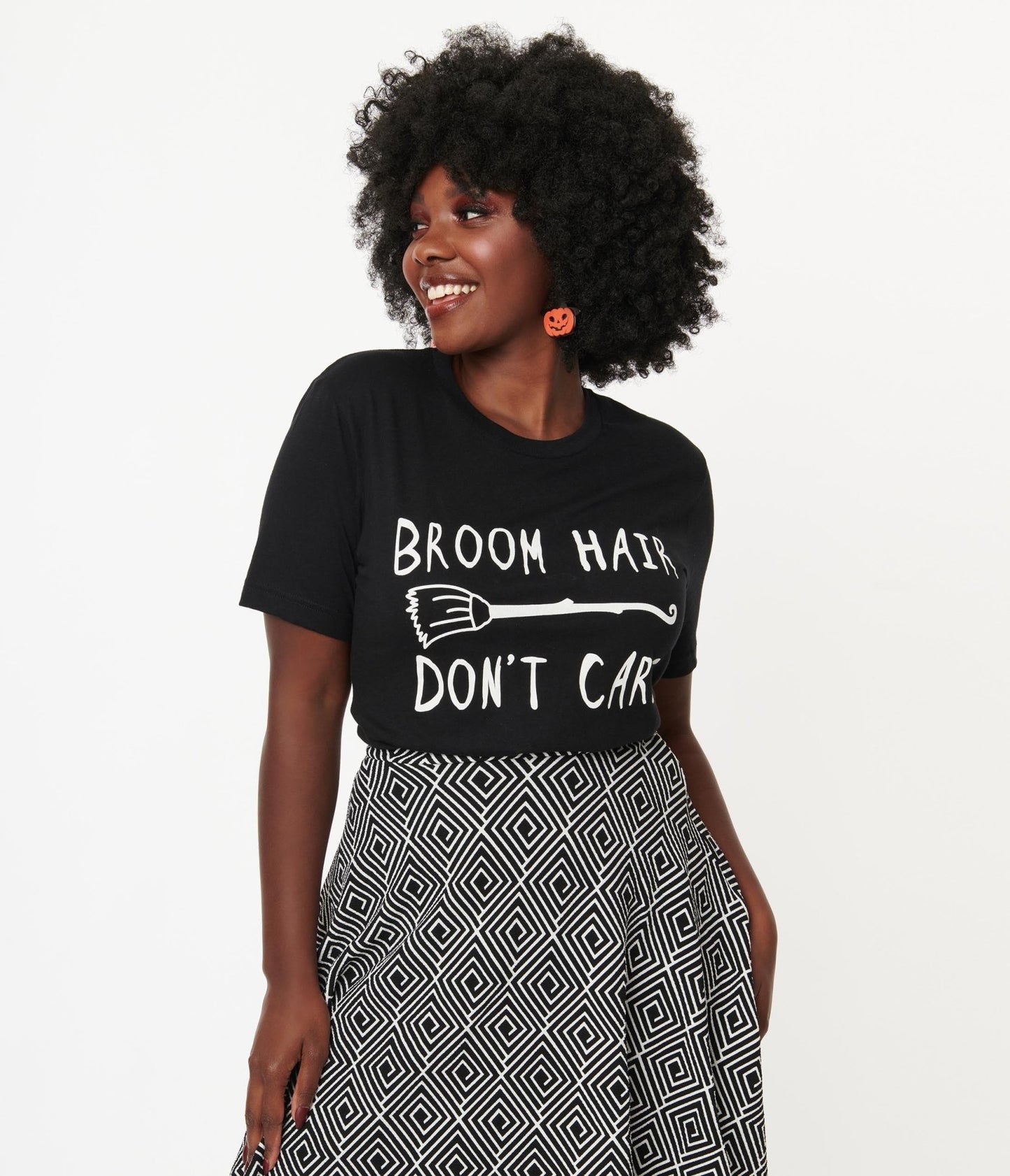 Broom Hair Unisex Graphic Tee - Unique Vintage - Womens, HALLOWEEN, GRAPHIC TEES