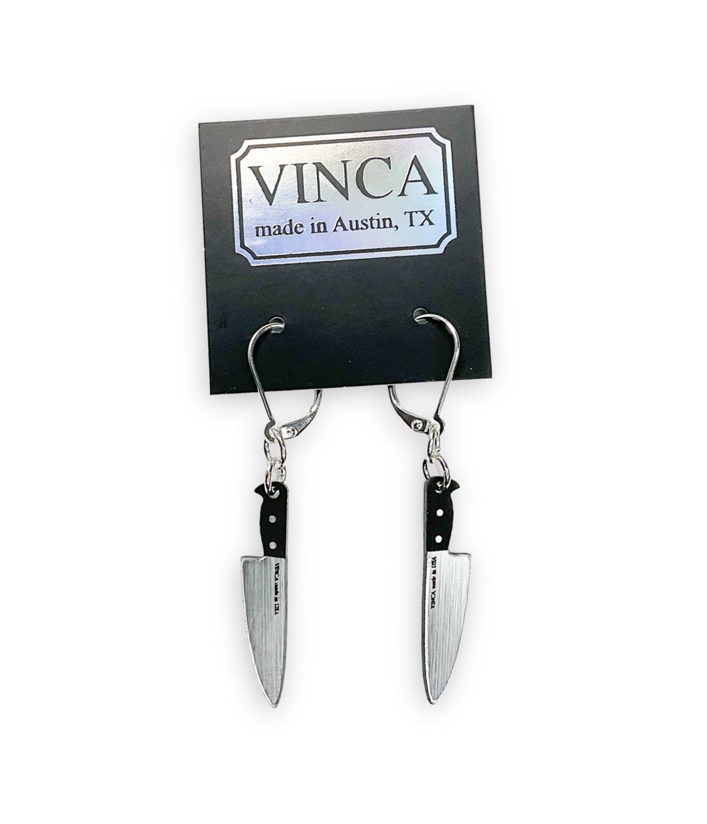 Chef's Knife Dangle Earrings - Unique Vintage - Womens, ACCESSORIES, JEWELRY