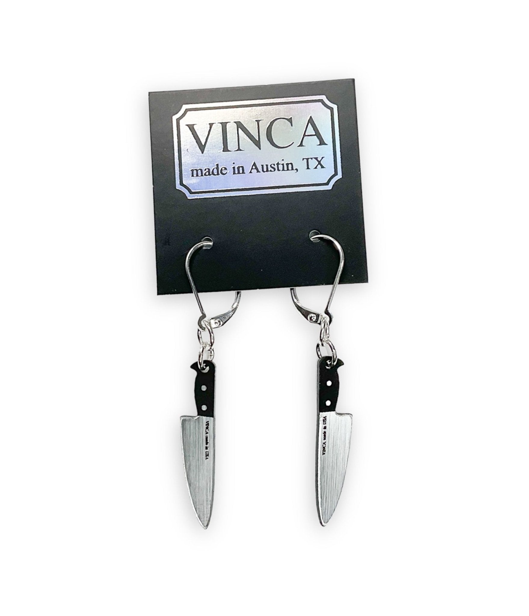 Chef's Knife Dangle Earrings - Unique Vintage - Womens, ACCESSORIES, JEWELRY