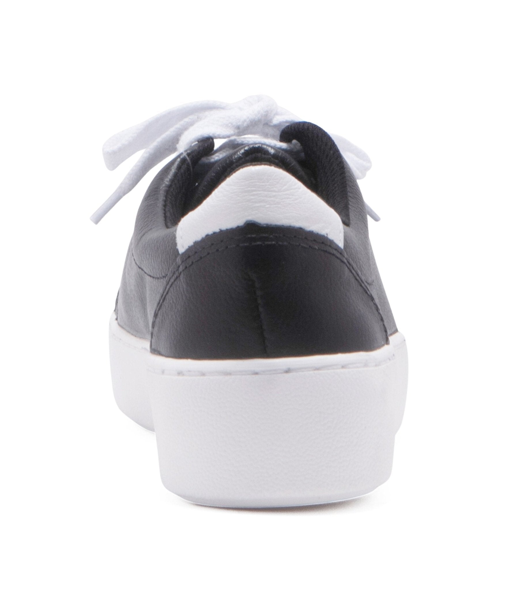 Chelsea Crew Black & White Leather Uganda Sneakers - Unique Vintage - Womens, SHOES, SNEAKERS