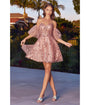 Cinderella Divine  Enchanting Blush Floral Homecoming Dress