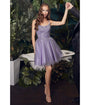Cinderella Divine  English Violet Beaded Teacup Homecoming Dress