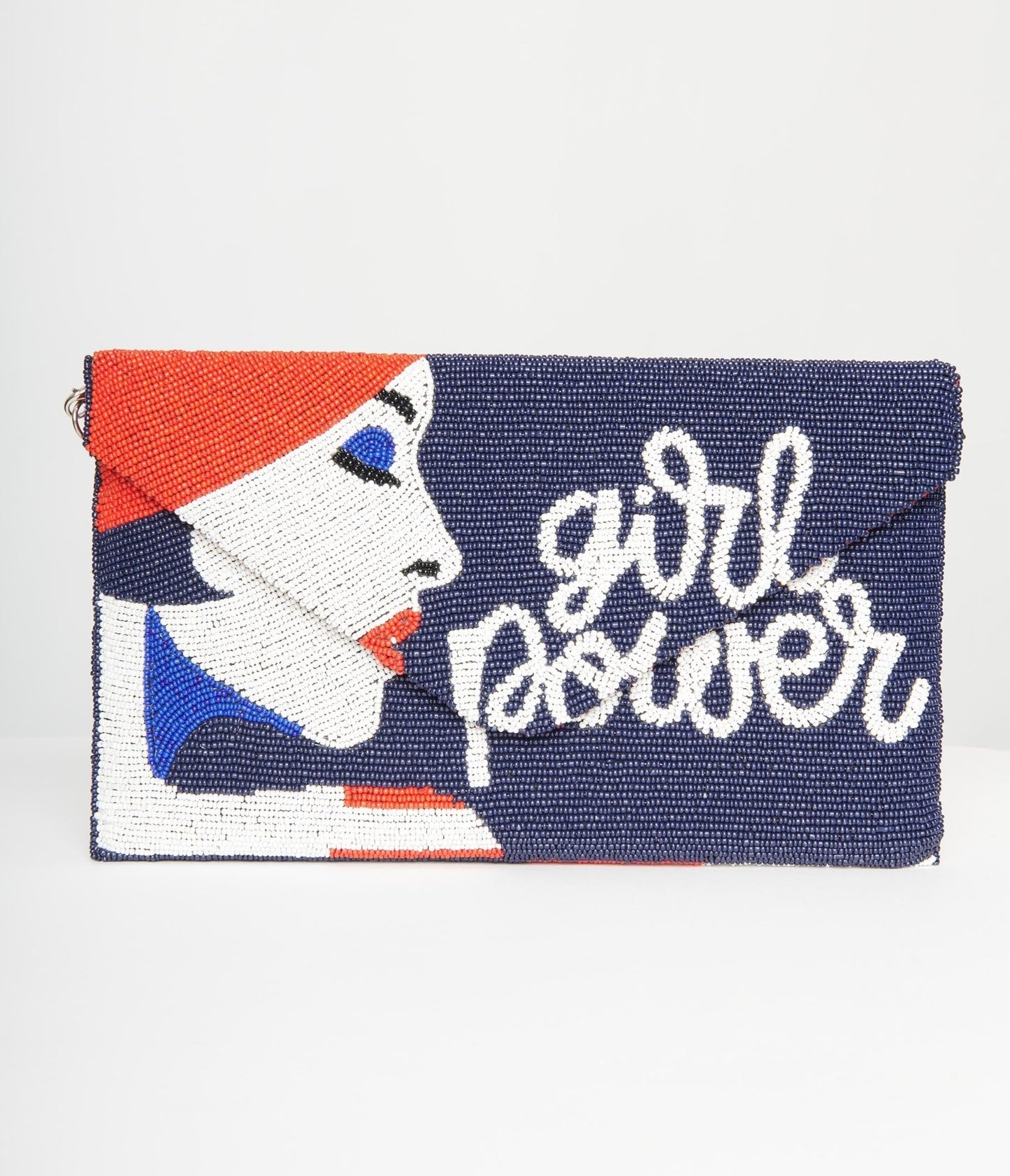 Girl Power Beaded Clutch - Unique Vintage - Womens, ACCESSORIES, HANDBAGS