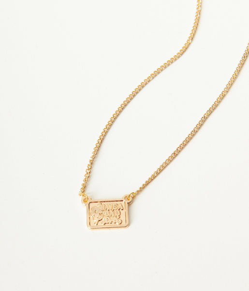 Gold Have A Bad Day Mini Charm Necklace
