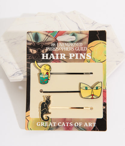 Great Cats of Art Bobby Pins - Unique Vintage - Womens, ACCESSORIES, HAIR