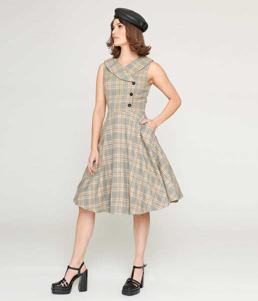 grey-plaid-swing-dress-