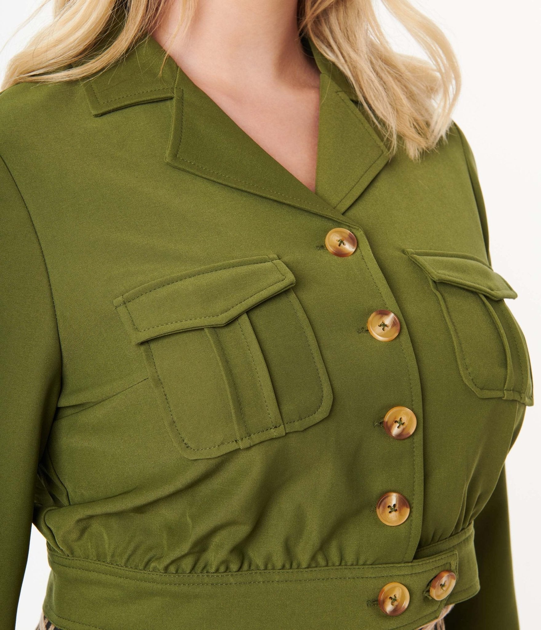 Hell Bunny Green Ravenswood Jacket - Unique Vintage - Womens, TOPS, OUTERWEAR