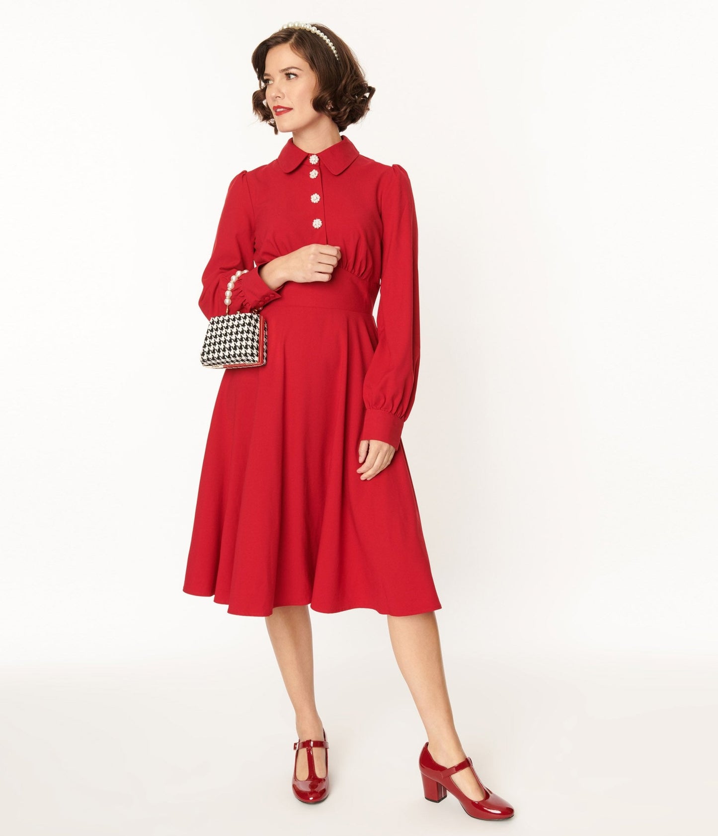Hell Bunny Red Mia Swing Dress - Unique Vintage - Womens, DRESSES, SWING