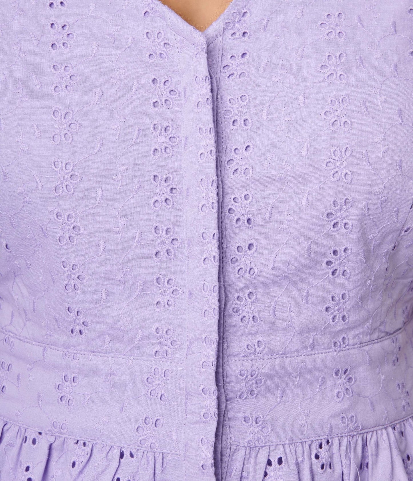 Lavender Eyelet Jolene Blouse - Unique Vintage - Womens, TOPS, WOVEN TOPS