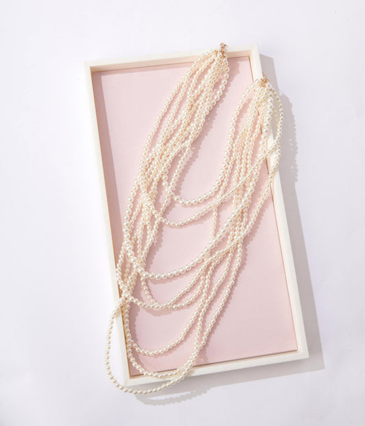 Layered Pearl Necklace - Unique Vintage - Womens, ACCESSORIES, JEWELRY