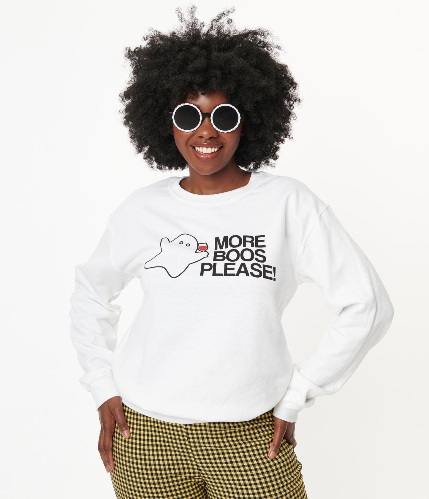 More Boos Please Graphic Sweatshirt - Unique Vintage - Womens, HALLOWEEN, GRAPHIC TEES