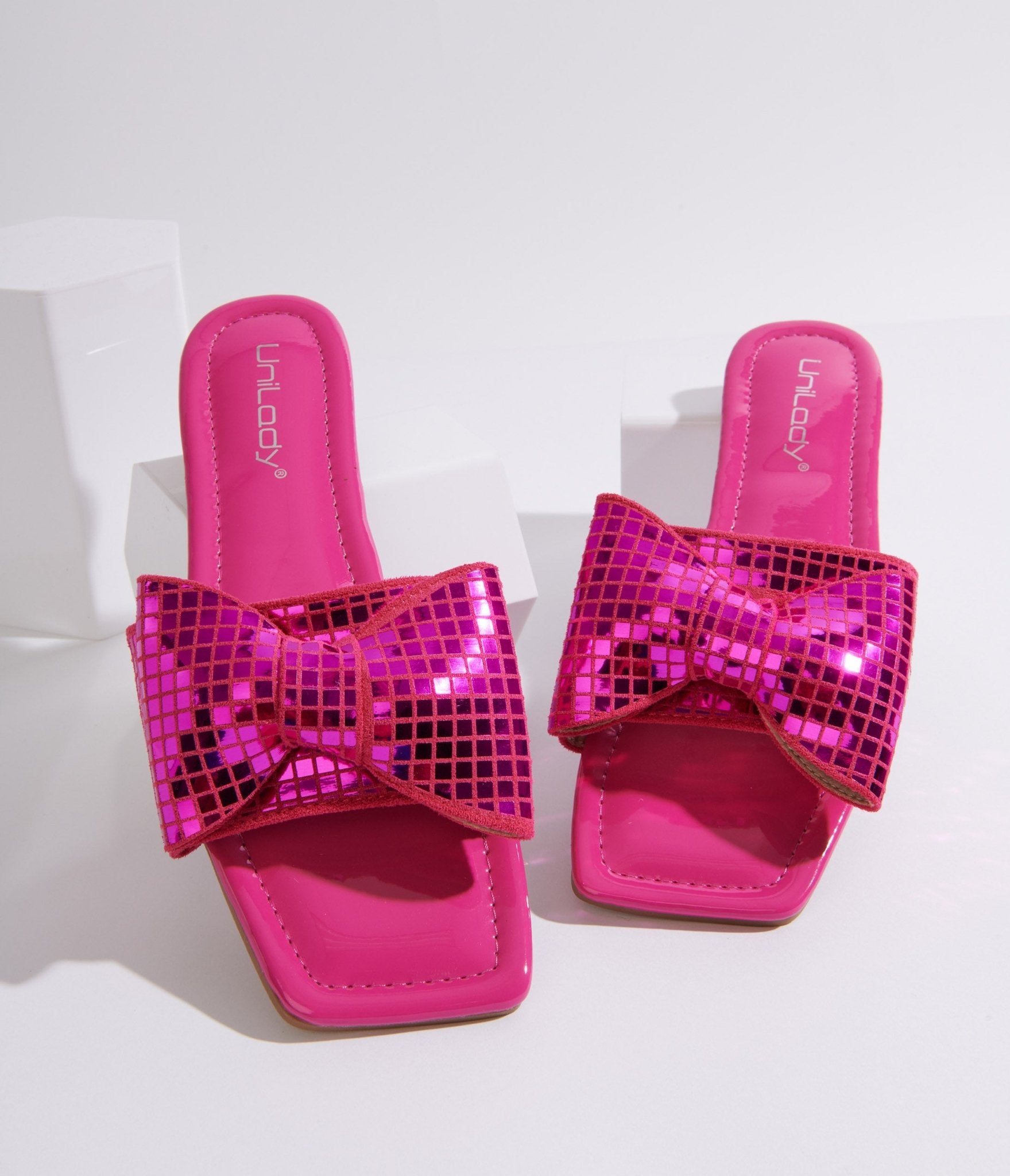 Pink Bow Sandals - Unique Vintage - Womens, SHOES, FLATS
