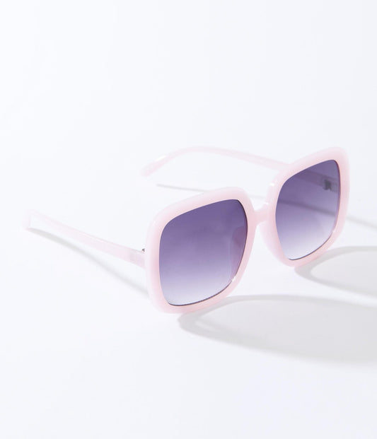 Pink Frame Sunglasses - Unique Vintage - Womens, ACCESSORIES, SUNGLASSES