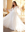 Cinderella Divine  Plus Size White Pleated Bridal Dress