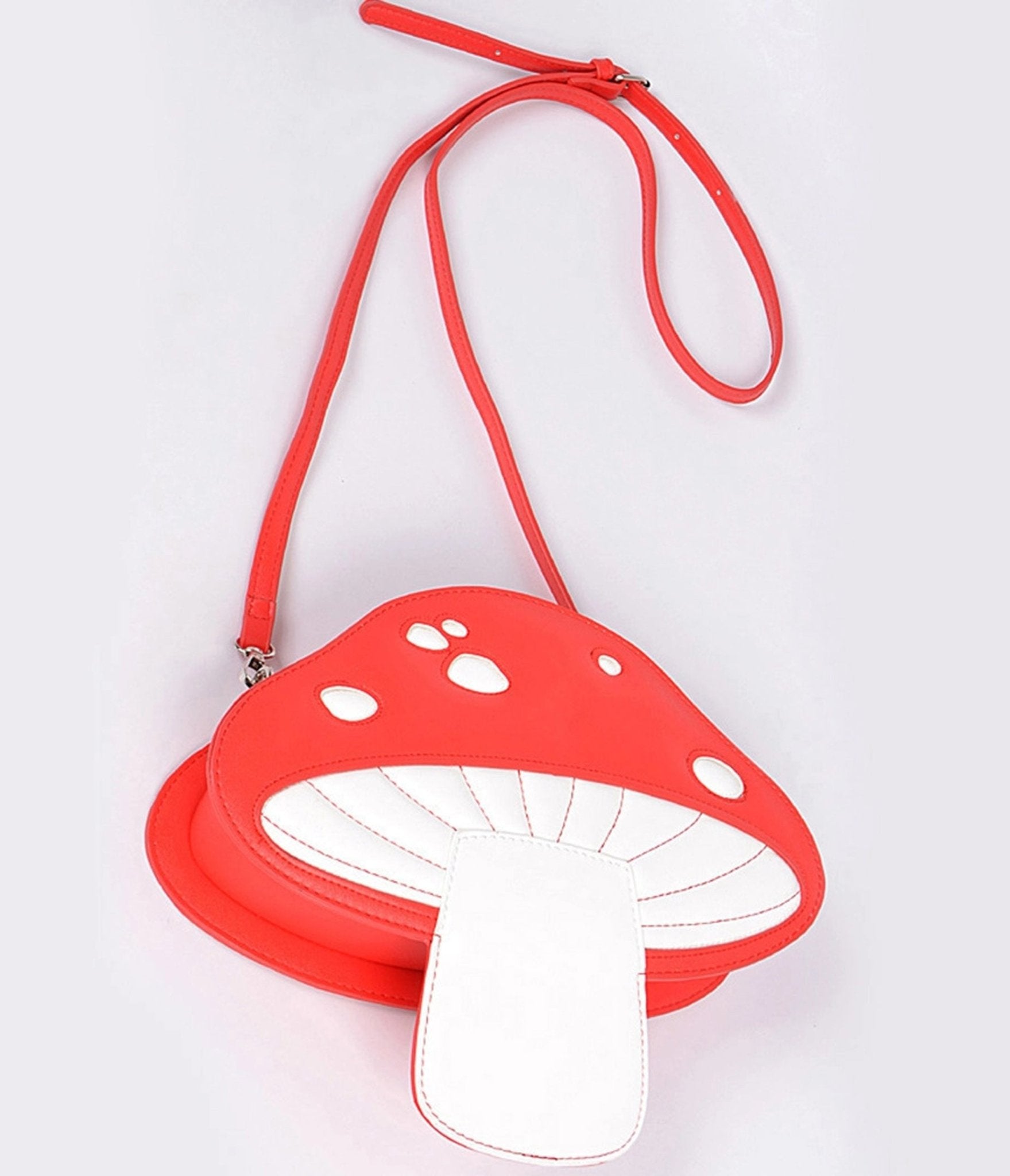 Red Mushroom Crossbody Bag - Unique Vintage - Womens, ACCESSORIES, HANDBAGS