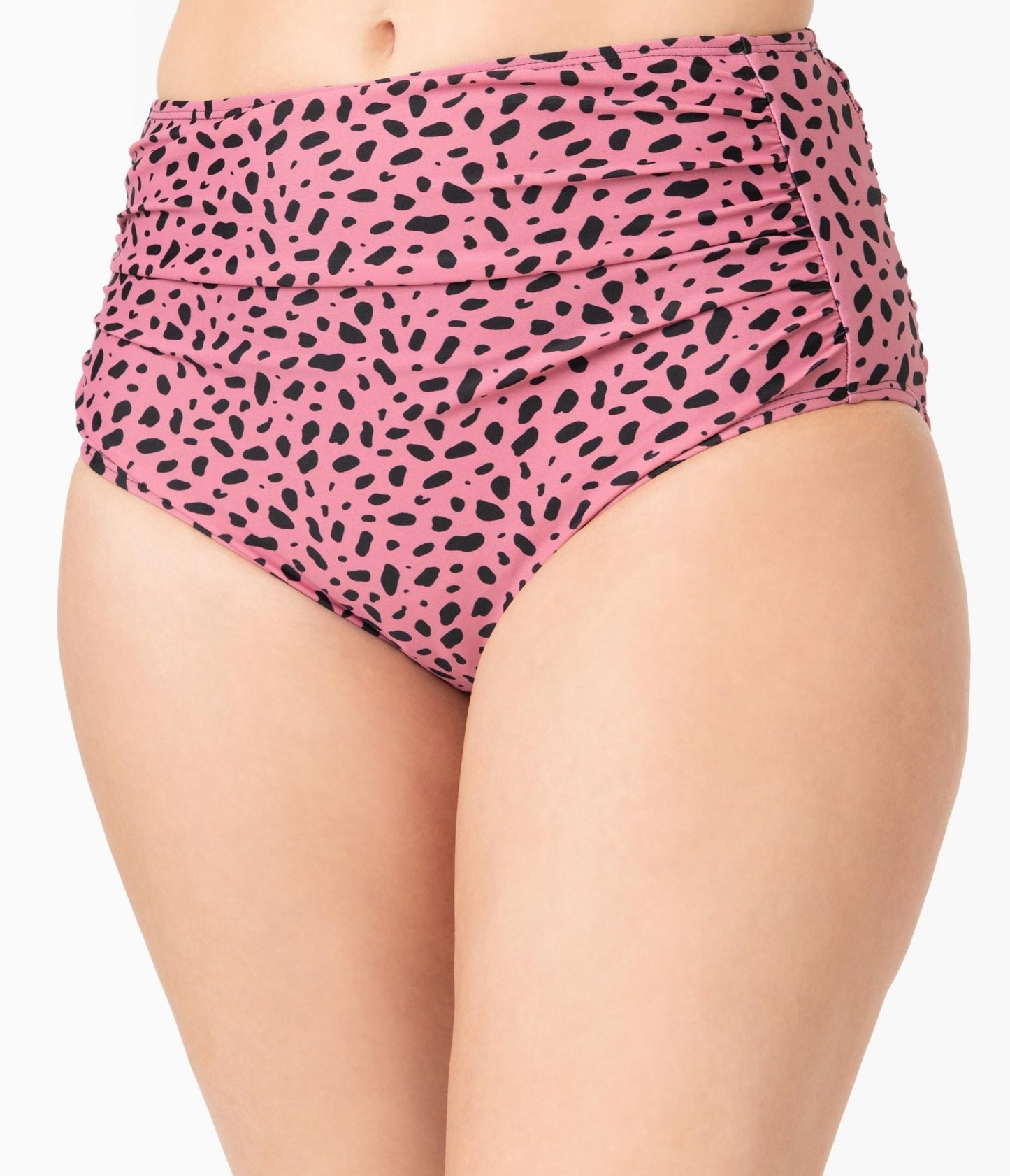 Retro Pink Leopard Print Swim Bottom - Unique Vintage - Womens, SWIM, BOTTOM