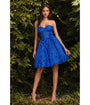 Cinderella Divine  Royal Blue Glitter Tulle & Floral Applique Teacup Dress