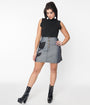 Smak Parlour Black Denim Tulip Mini Skirt