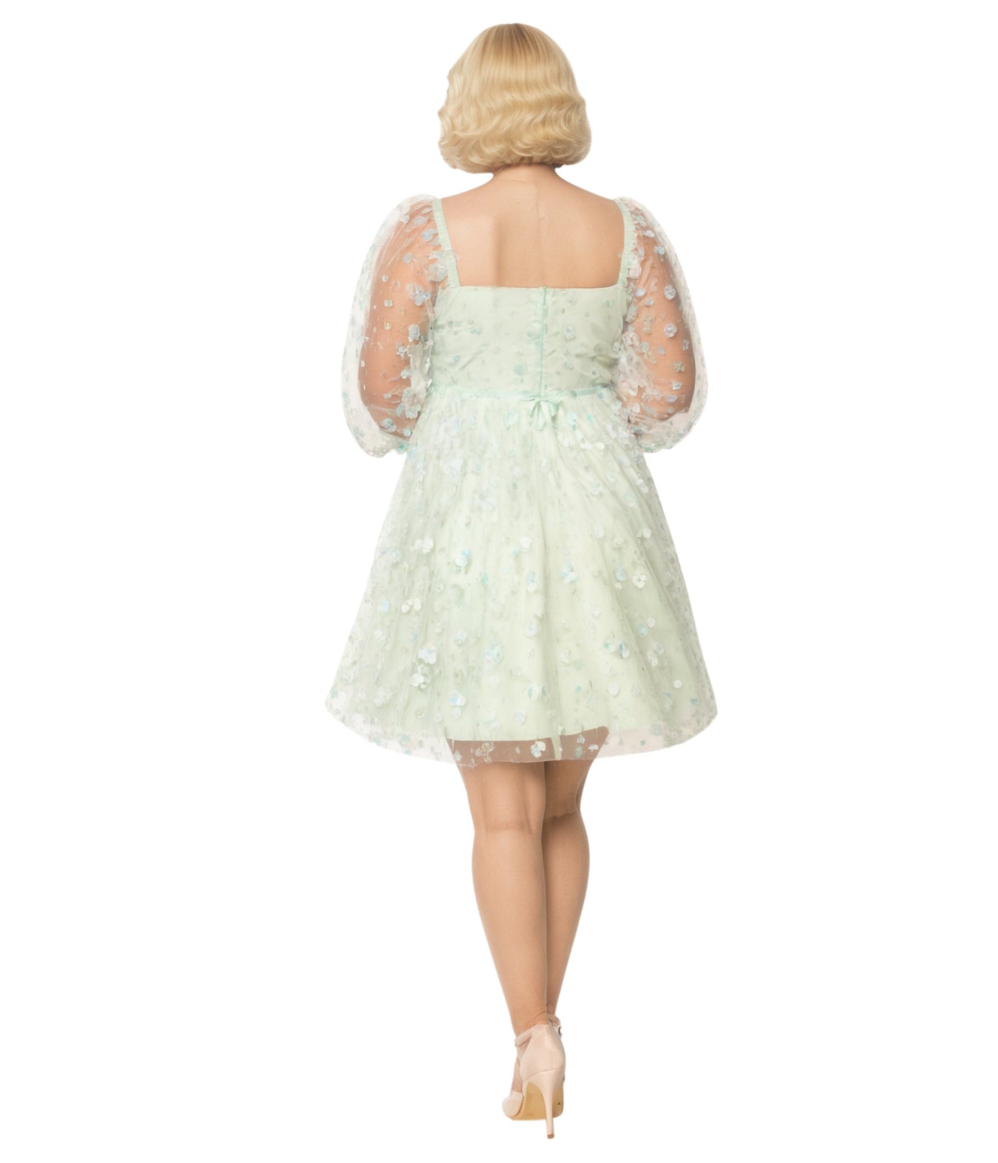 Smak Parlour Plus Size Mint Tulle & Babydoll Dress - Unique Vintage - Womens, DRESSES, BABYDOLL