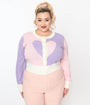 Smak Parlour Plus Size Pink & Lavender Hearts Cardigan