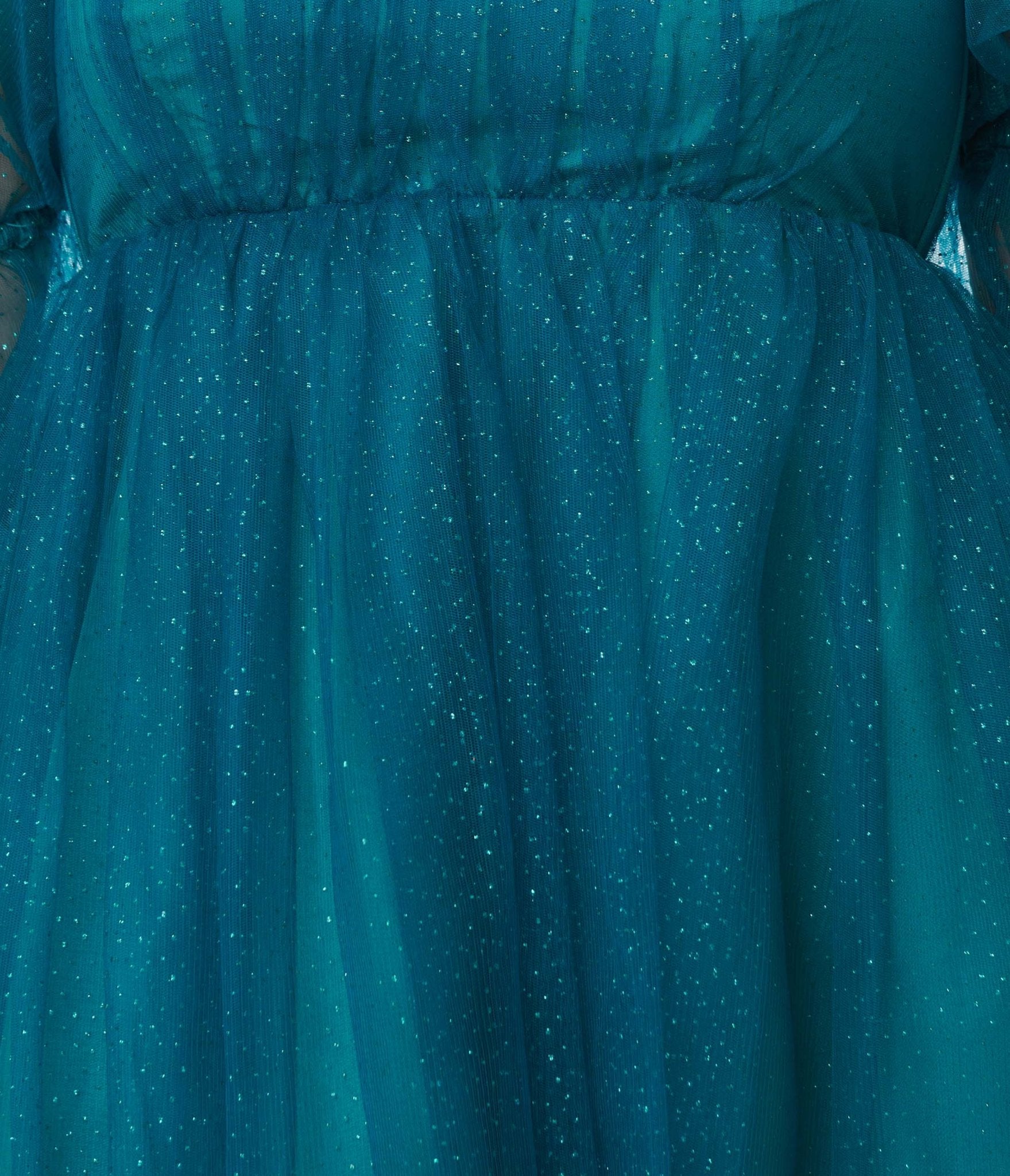 Smak Parlour Teal Glitter Love Interest Babydoll Dress - Unique Vintage - Womens, DRESSES, BABYDOLL