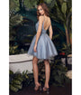 Cinderella Divine  Smoky Blue Beaded Teacup Homecoming Dress
