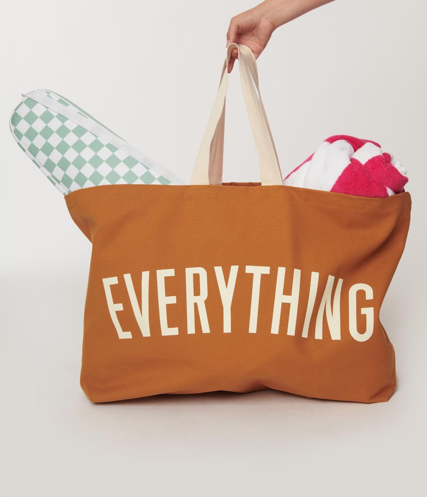 Tan Everything Tote Bag - Unique Vintage - Womens, ACCESSORIES, HANDBAGS