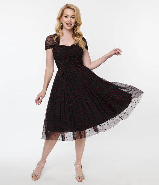 Unique vintage red sales dress