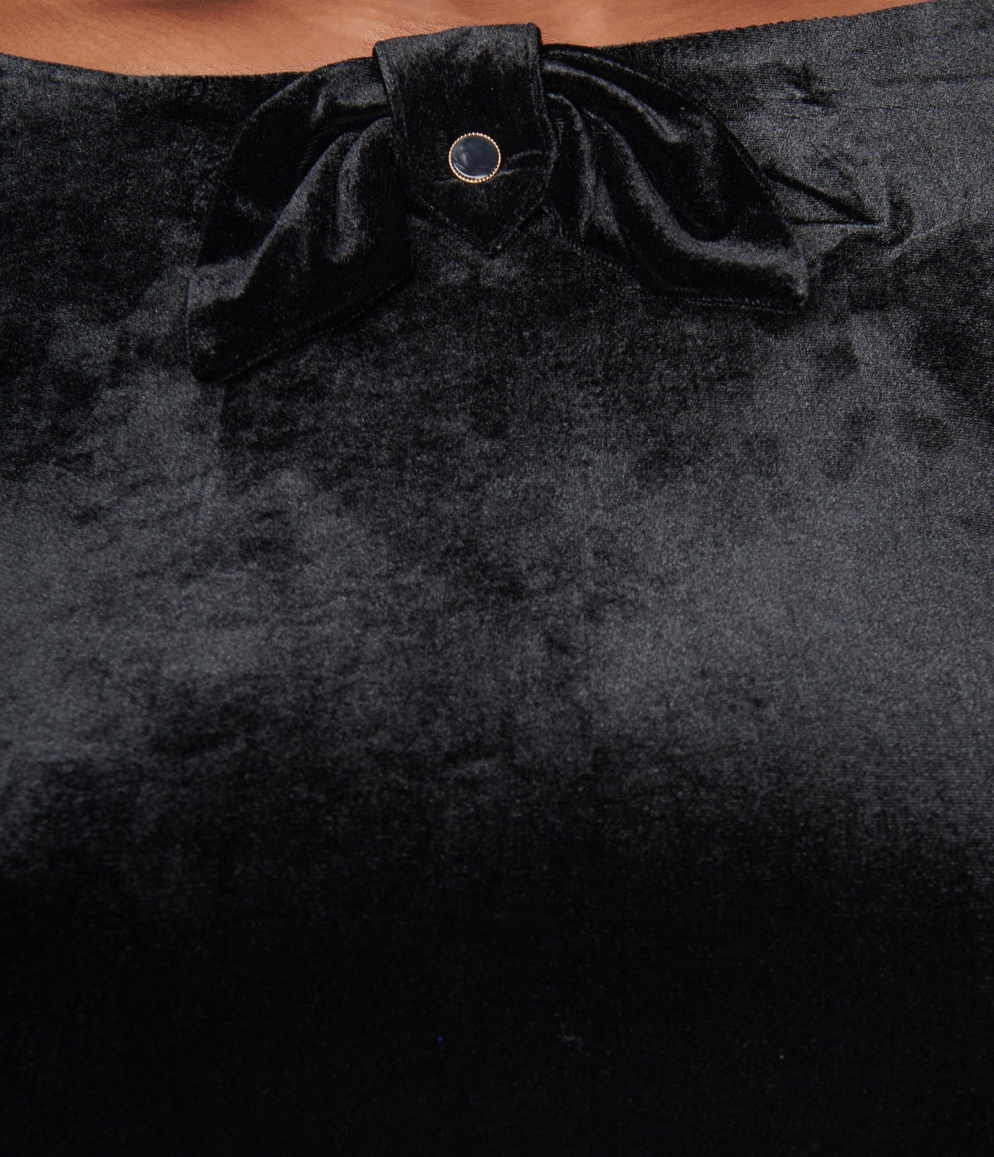 Unique Vintage Black Velvet Faux Bow Devon Swing Dress - Unique Vintage - Womens, DRESSES, SWING
