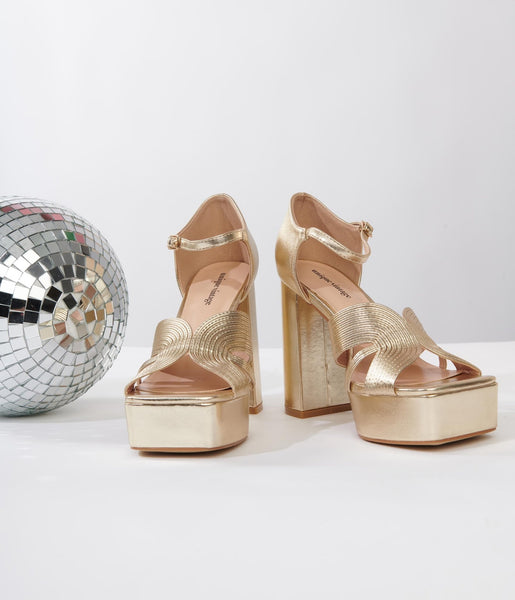 Rose gold platform heels uk top