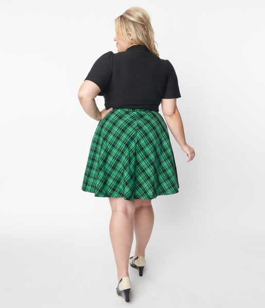 Tartan skirt with vest attached top