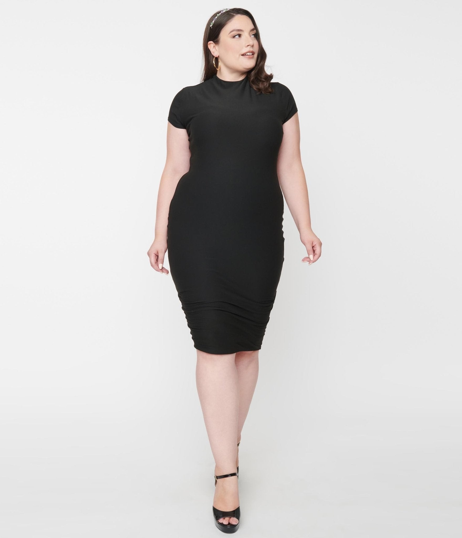 Unique Vintage Plus Size 1960s Black Holly Wiggle Dress - Unique Vintage - Womens, DRESSES, WIGGLE