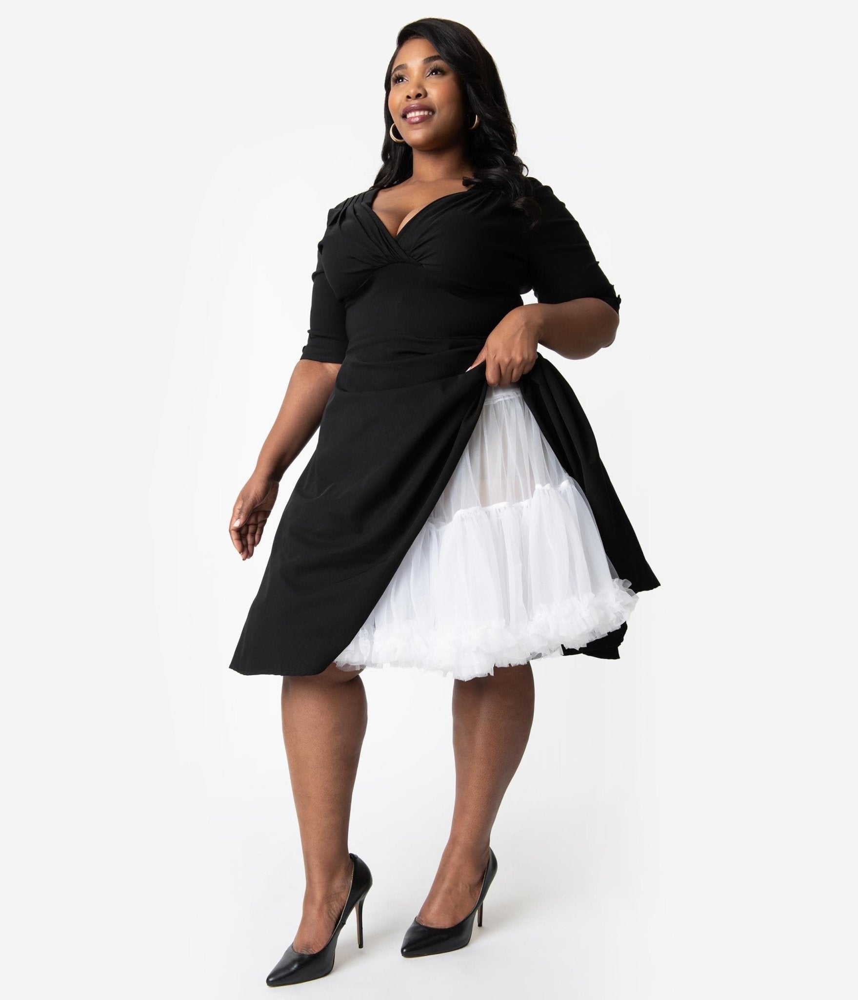 Unique Vintage Plus Size White Retro Style Ruffled Petticoat Crinoline Unique Vintage Plus Size White Retro Style Ruffled Petticoat Crinoline