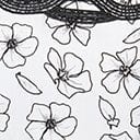 White & Black Floral Belted Swing Dress - Unique Vintage - Womens, DRESSES, SWING