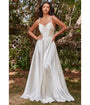 Cinderella Divine  White Liquid Satin Bridal Dress
